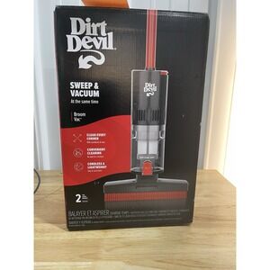 Dirt Devil Broom Vac Bagless Cordless Standard Filter Rechargeable Sweeper